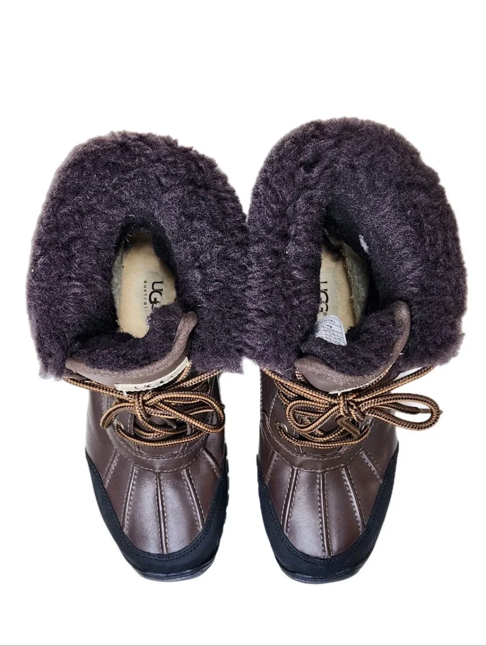 UGG Adirondack II Waterproof Winter Boots Sz 7 Event Brown Leather Suede 5446